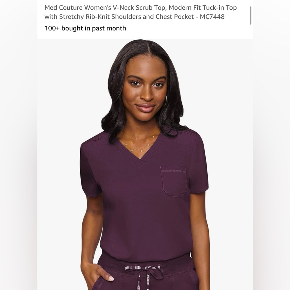 Med Couture V-Neck Scrub Top